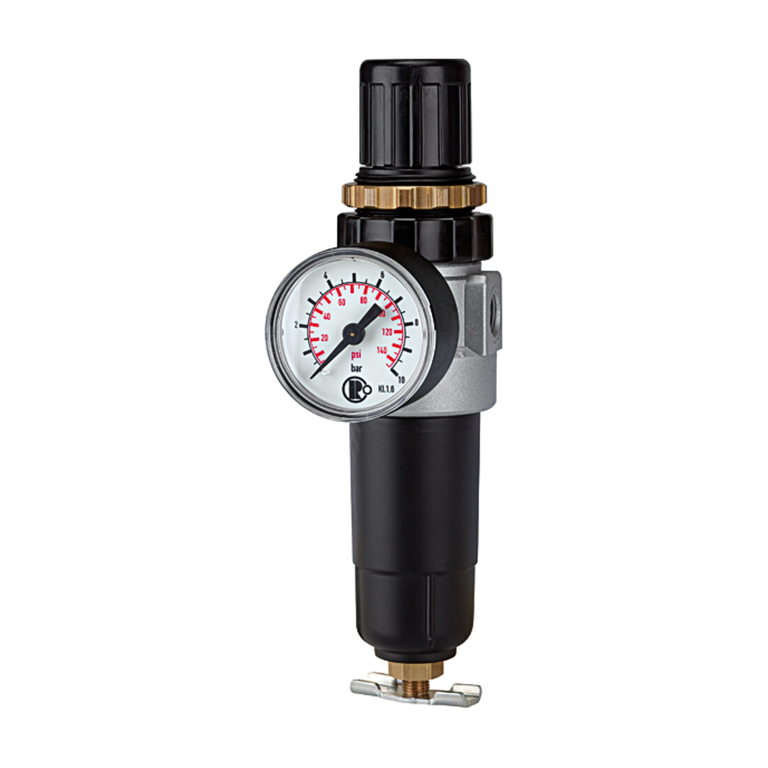 Riegler Régulateur de filtre »Standard-mini«, récipient métal avec manomètre, G 1/4