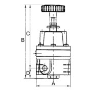 Riegler Régulateur de pression de précision sans manomètre, G 1/4, plage de réglage 0,05 - 2 bar-4