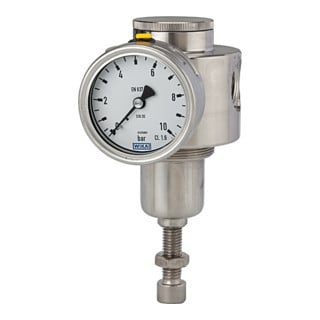 Riegler Régulateur de pression inox, 1.4404, non-retour, G 1/4, 1,0 - 15 bar