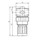 Riegler Régulateur de pression inox 1.4571, fluides liquides, G 1/4, 0,5-10 bar