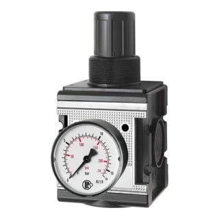 Riegler Régulateur de pression »multifix«, avec manomètre, BG 4, G 1, 0,5 - 10 bar