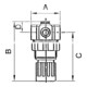Riegler Régulateur de pression pour eau, avec manomètre, G 1/4, 0,1-3 bar, PE max. 25