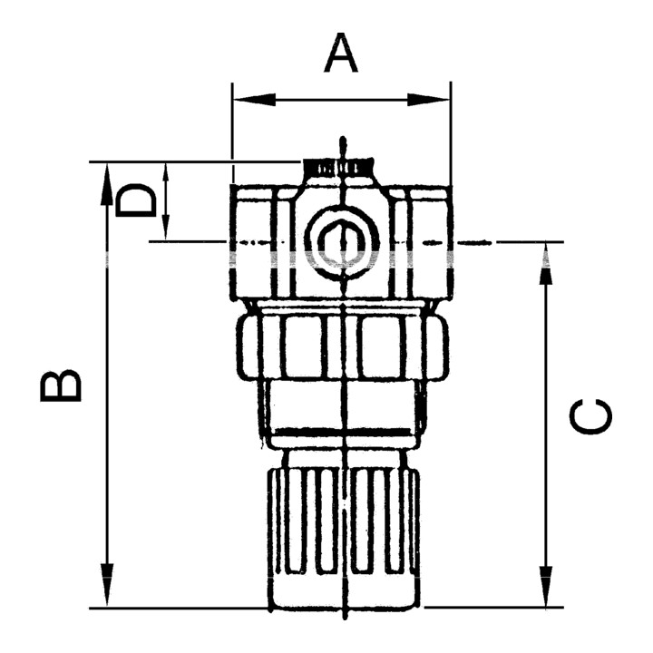Riegler Régulateur de pression pour eau, avec manomètre, G 1/4, 0,1-3 bar, PE max. 25