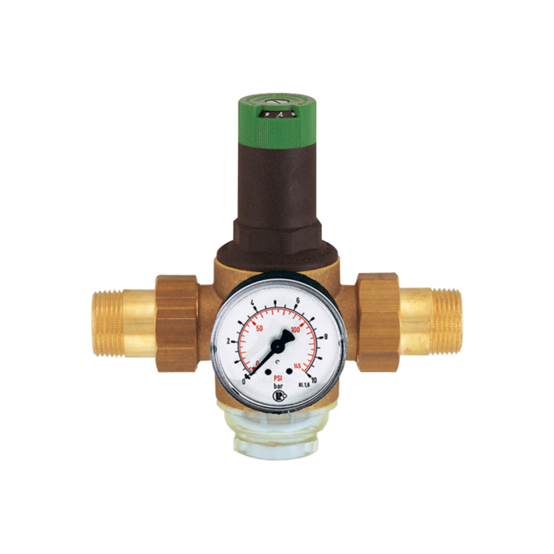 Riegler Régulateur de pression pour eau potable, certifié DVGW, R 1, 1,5 - 6 bar, PE max.16