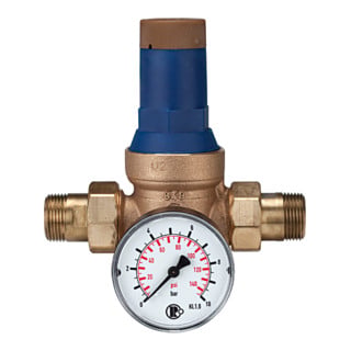 Riegler Régulateur de pression pour eau potable, certifié DVGW, R 1/2, 1,5 - 6 bar