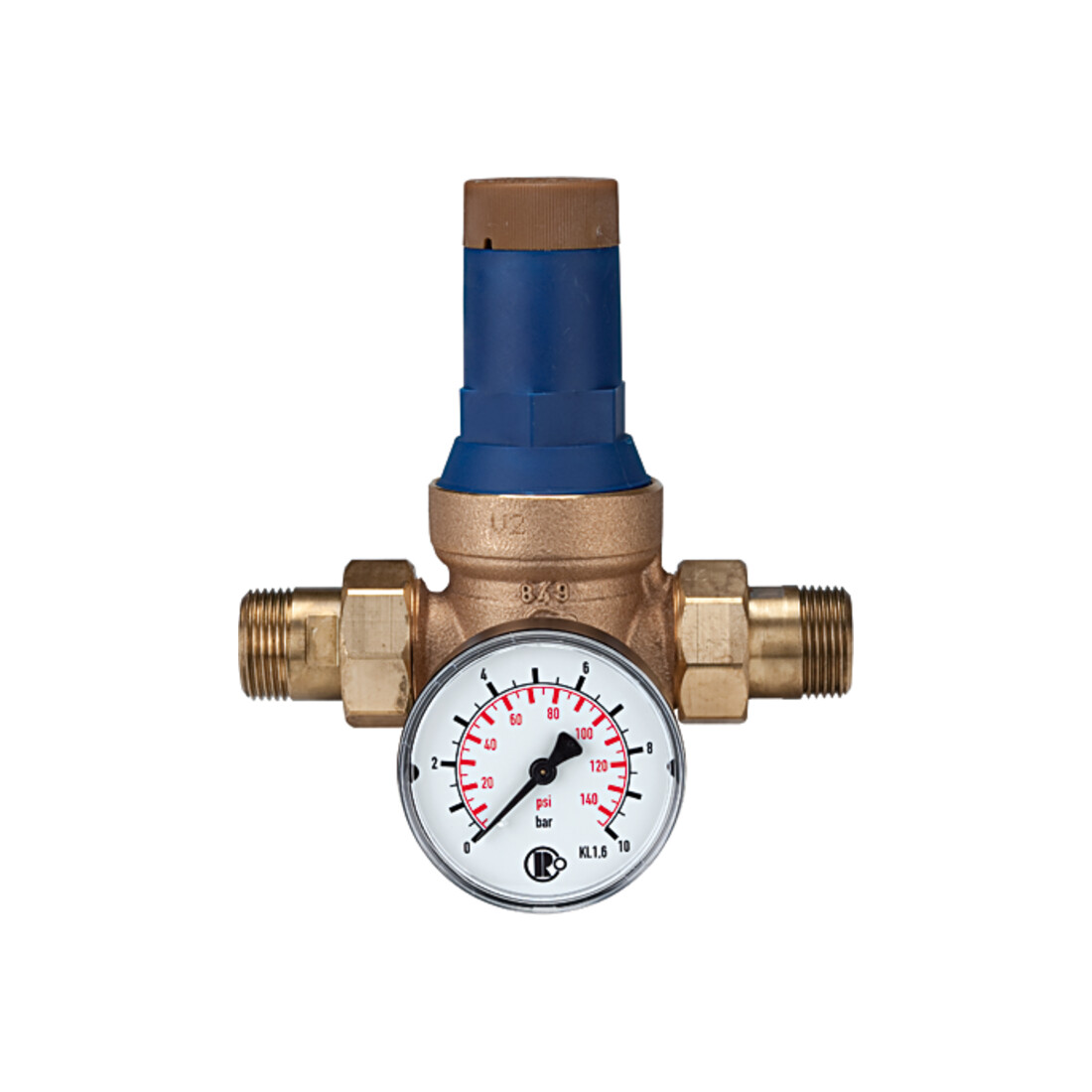 Riegler Régulateur de pression pour eau potable, certifié DVGW, R 1/2, 1,5 - 6 bar