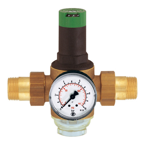 Riegler Régulateur de pression pour eau potable, certifié DVGW, R 3/4, 1,5-6 bar, PE max.16