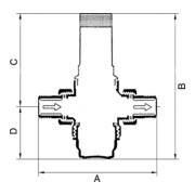 Riegler Régulateur de pression pour eau potable, DVGW non requis, R 3/4, 0,5 - 2 bar-3