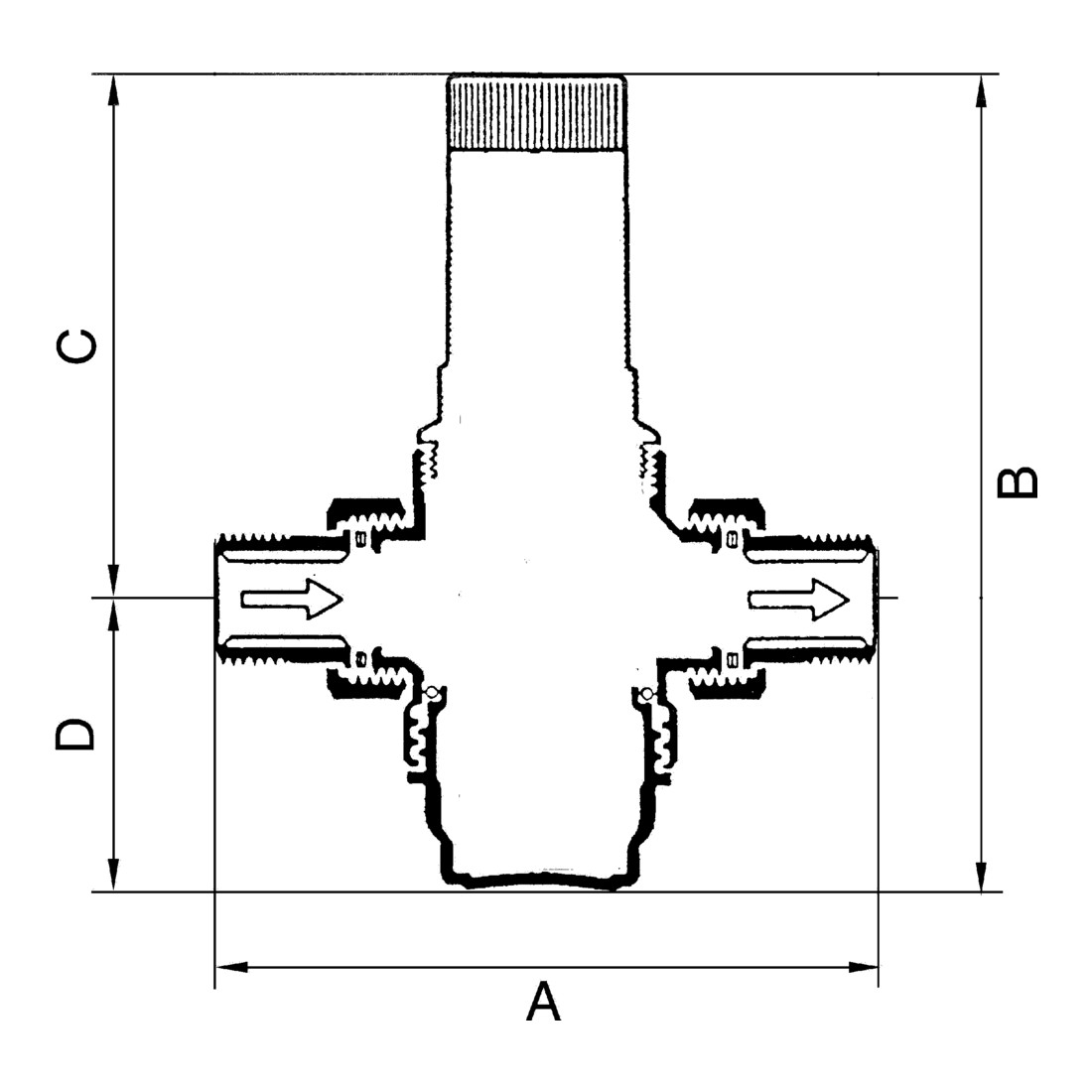 Riegler Régulateur de pression pour eau potable, DVGW non requis, R 3/4, 0,5 - 2 bar