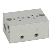 Riegler Reihengrundplatte 2-fach, M5 für Mini-Magnetventile 15 mm-1