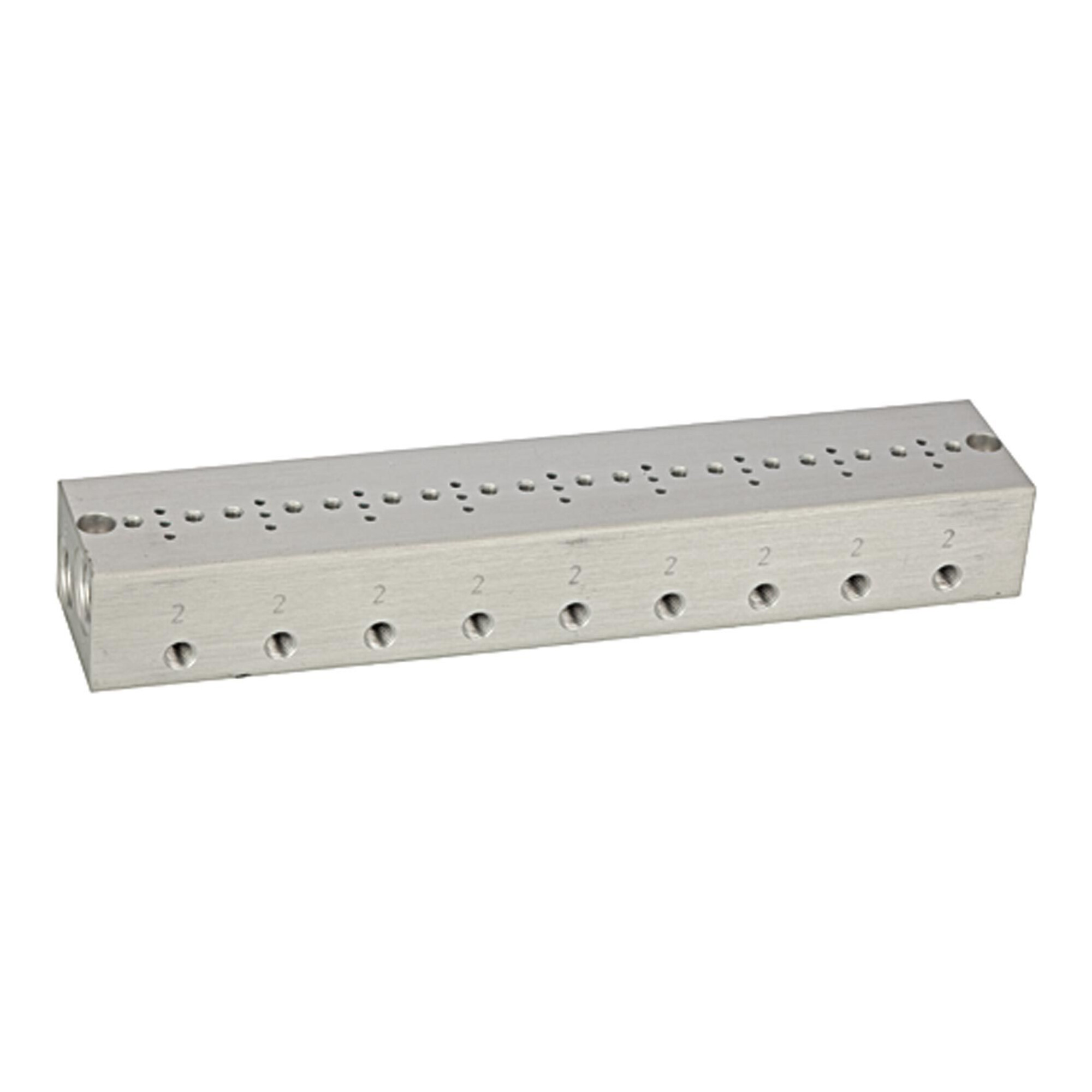 Riegler Reihengrundplatte 9-fach, M5 für Mini-Magnetventile 15 mm