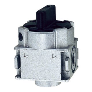 Riegler Robinet à bille 3/2 voies « multifix-mini », verrouillable, BG 0, G 1/8