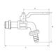 Riegler Robinet à bille, acier inoxydable 1.4408, G 1/2 AG, DN 15