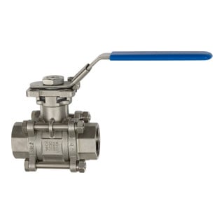 Riegler Robinet à bille inox, 3 pièces, longueur selon DIN 3202-M3, G 3