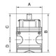 Riegler Robinet à boisseau sphérique 3/2 voies »multifix«, verrouillable, BG 5, G 1