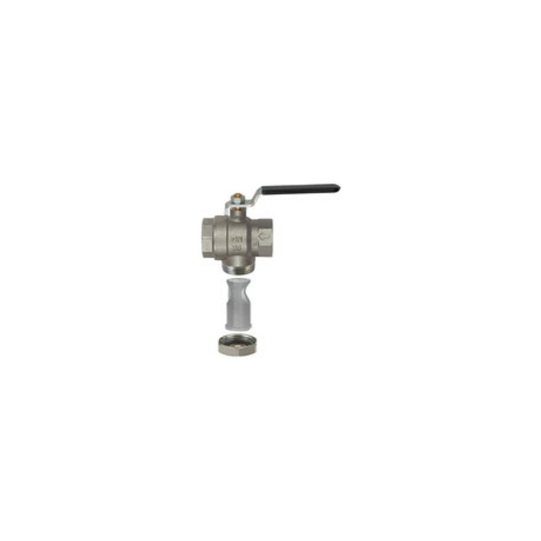 Riegler Robinet à boisseau sphérique avec filtre intégré, laiton verni, G 1