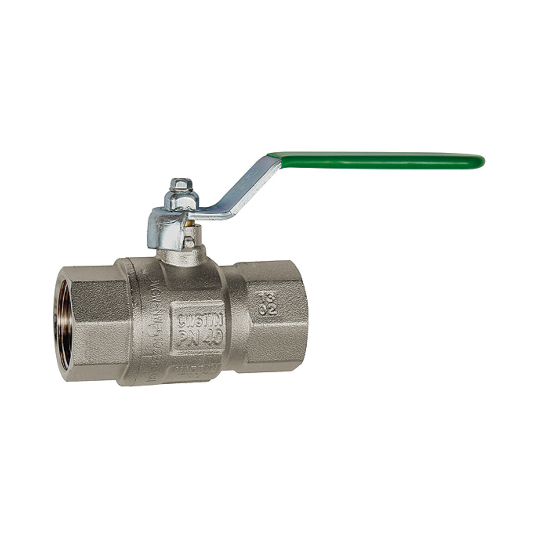 Riegler Robinet à boisseau sphérique eau potable, levier manuel, FI/FI, MS chromé, Rp 1 1/2