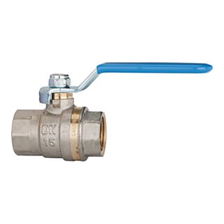 Riegler Robinet à boisseau sphérique standard, levier bleu, IG/IG, MS nickelé, G 1/4