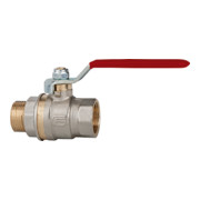 Riegler Robinet à boisseau sphérique standard, levier rouge, IG/AG, MS chromé, G 3/4-1