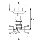 Riegler Robinet à pointeau, acier inoxydable 1.4571, G 1/2, DN 8, PN max. 400 bar-5