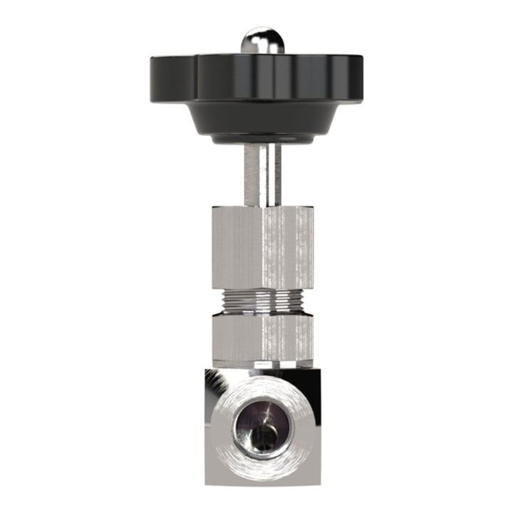 Riegler Robinet à pointeau, acier inoxydable 1.4571, G 1/4, DN 5, PN max. 400 bar