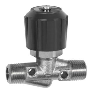 Riegler Robinet à pointeau, laiton nickelé, Mâle/Mâle, R 1/2, DN 8