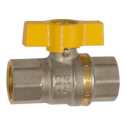 Riegler Robinet à tournant sphérique DIN EN 331, DVGW, MS chromé, Poignée papillon, F/F, Rp 1-1