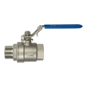 Riegler Robinet à tournant sphérique inox, 2 pièces, filetage int./ext., G 1, DN 25-1