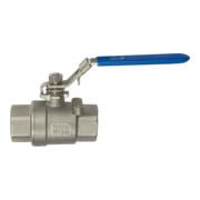 Riegler Robinet à tournant sphérique inox, 2 pièces, longueur selon DIN 3202-M3, G 1 1/2-1