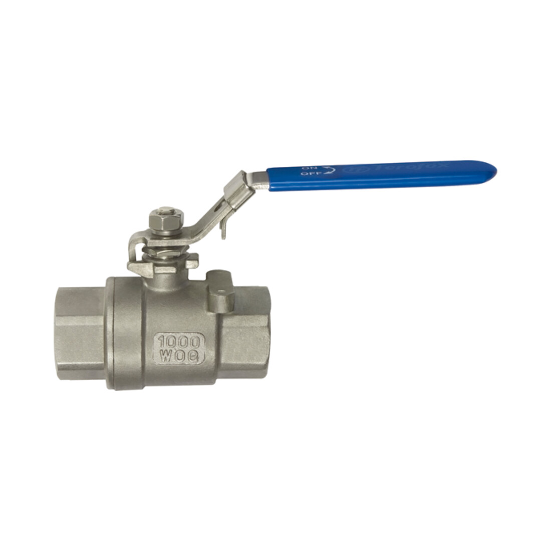 Riegler Robinet à tournant sphérique inox, 2 pièces, longueur selon DIN 3202-M3, G 1/4