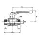 Riegler Robinet à tournant sphérique version lourde, levier manuel, AG/AG, MS vern., R 1 1/2