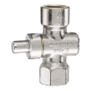 Riegler Robinet-poussoir manomètre, G 1/2, en laiton nickelé-1