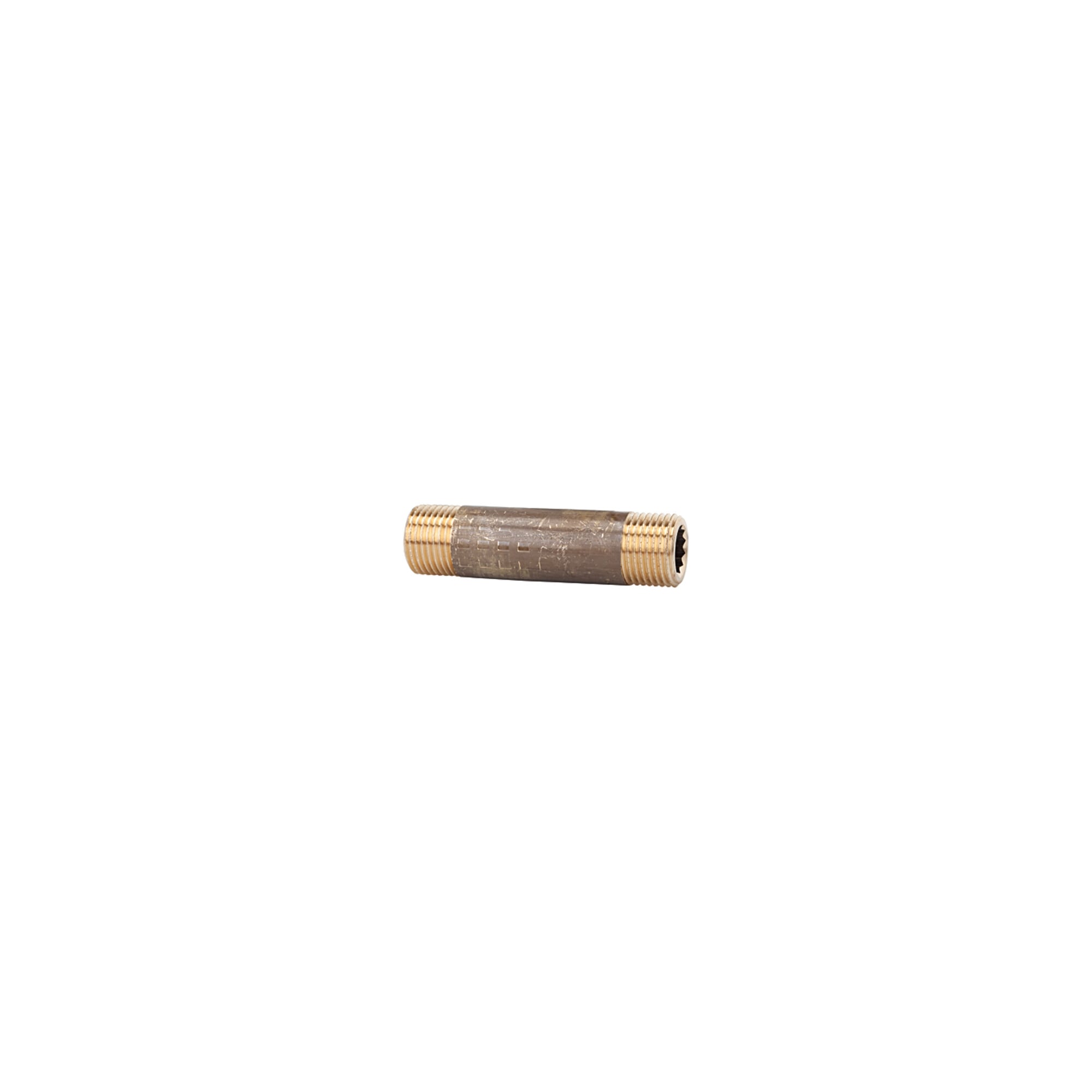 Riegler Rohrdoppelnippel, G 1/2, Länge 150 mm, Messing blank