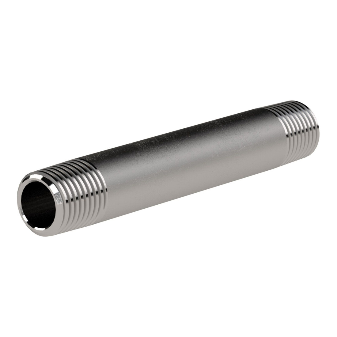Riegler Rohrdoppelnippel, R 2, Länge 80 mm, Edelstahl 1.4571