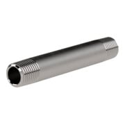 Riegler Rohrdoppelnippel, R 3/8, Länge 120 mm, Edelstahl 1.4571-1