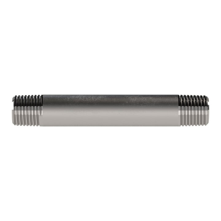 Riegler Rohrdoppelnippel, R 3/8, Länge 200 mm, Edelstahl 1.4571