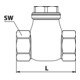 Riegler Rückschlagklappe, DN 40, Rotguss, G 1 1/2, PN max. 16 bar