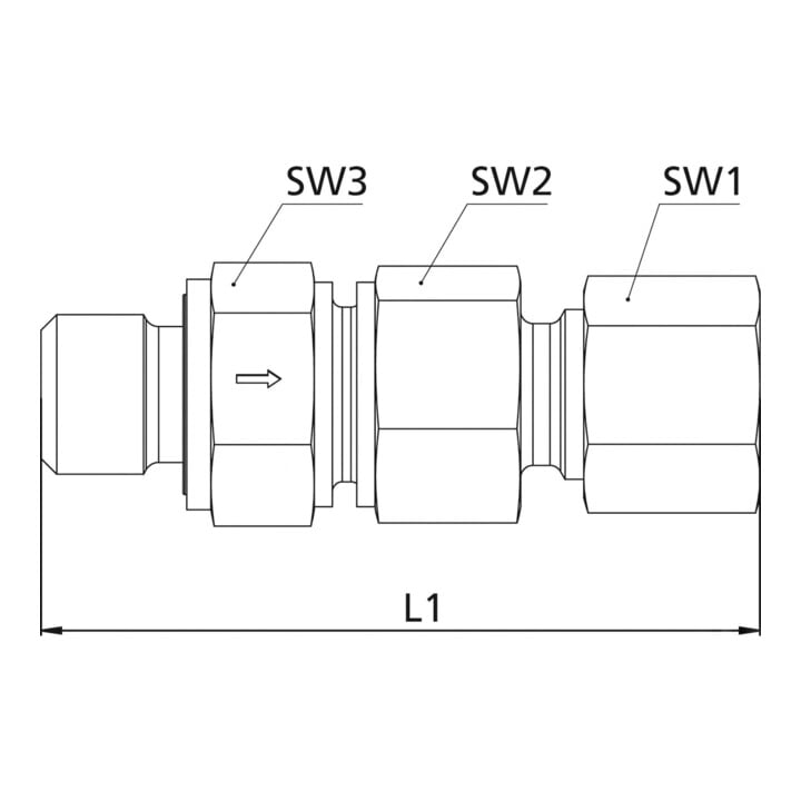 Riegler Rückschlagvent., G1/4a., Rohr-AÃ˜ 6mm, PN max. 400, Stahl verzinkt, RSV146SST