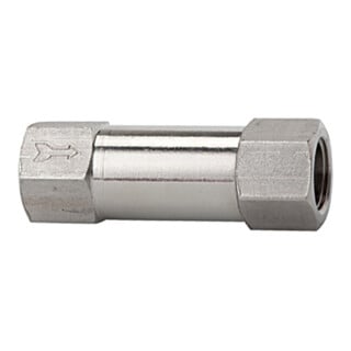 Riegler Rückschlagventil, Durchgangsform, ES 1.4404, G 1/4, 0,2 bar