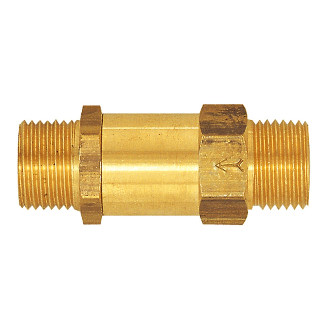 Riegler Rückschlagventil, Durchgangsform, MS, G 1/4 AG, 0,2 - 0,4 bar