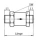 Riegler Rückschlagventil, Durchgangsform, MS, G 1/4 AG, 0,2 - 0,4 bar