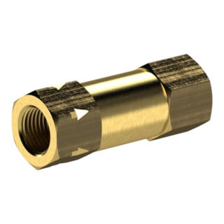 Riegler Rückschlagventil, Durchgangsform, MS, G 1/4 IG, 0,2 - 0,4 bar
