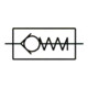 Riegler Rückschlagventil, Durchgangsform, MS, G 1/4 IG, 0,2 - 0,4 bar