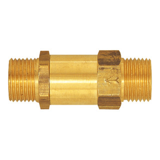 Rückschlagventil G 3/8 SW 19Gehäuse Messing Durchgangsform