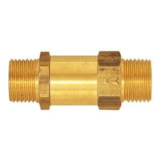 Rückschlagventil G 3/8 SW 19Gehäuse Messing Durchgangsform