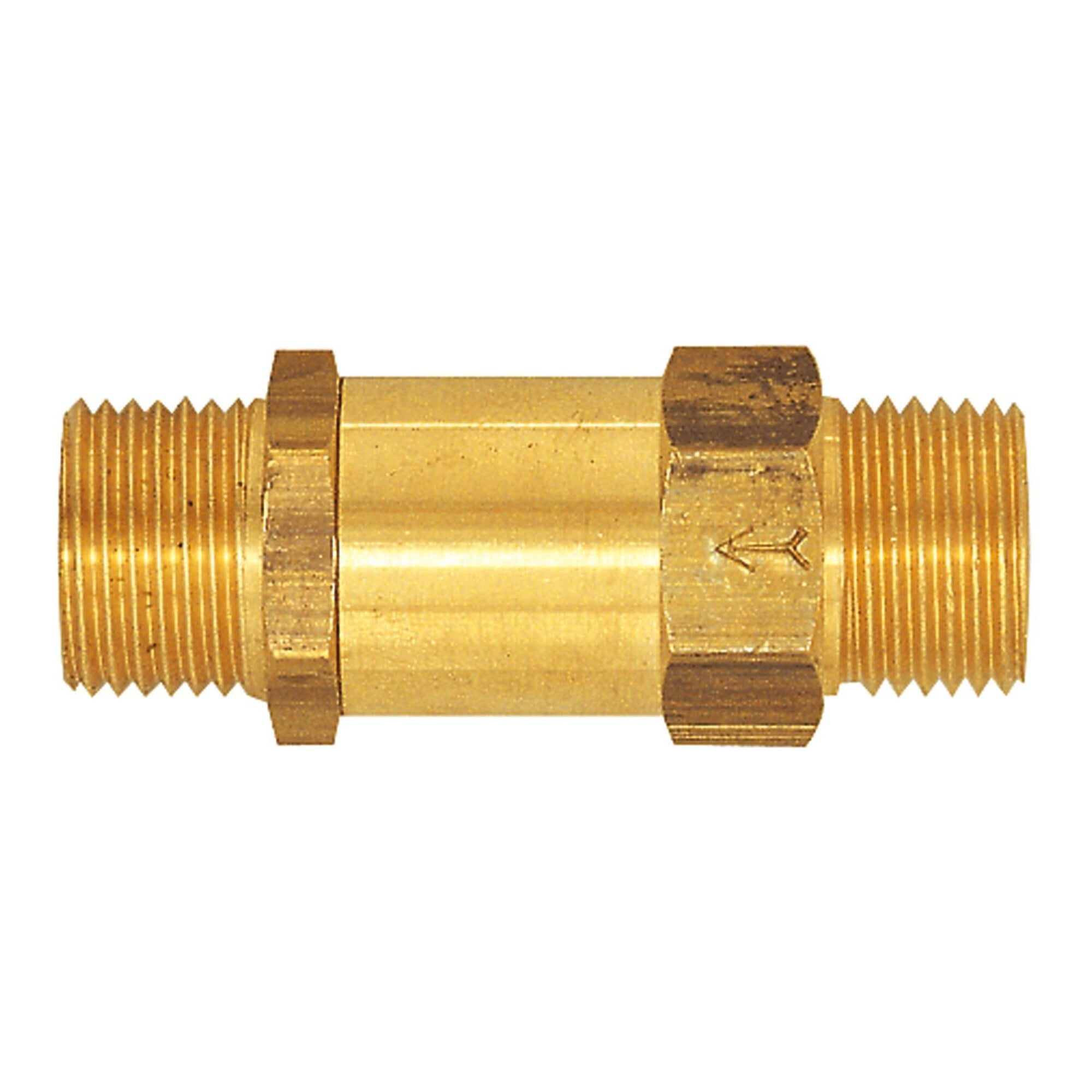 Riegler Rückschlagventil, Durchgangsform, MS, G 3/8 AG, 0,2 - 0,4 bar