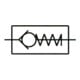 Riegler Rückschlagventil, Durchgangsform, MS, G 3/8 AG, 0,2 - 0,4 bar