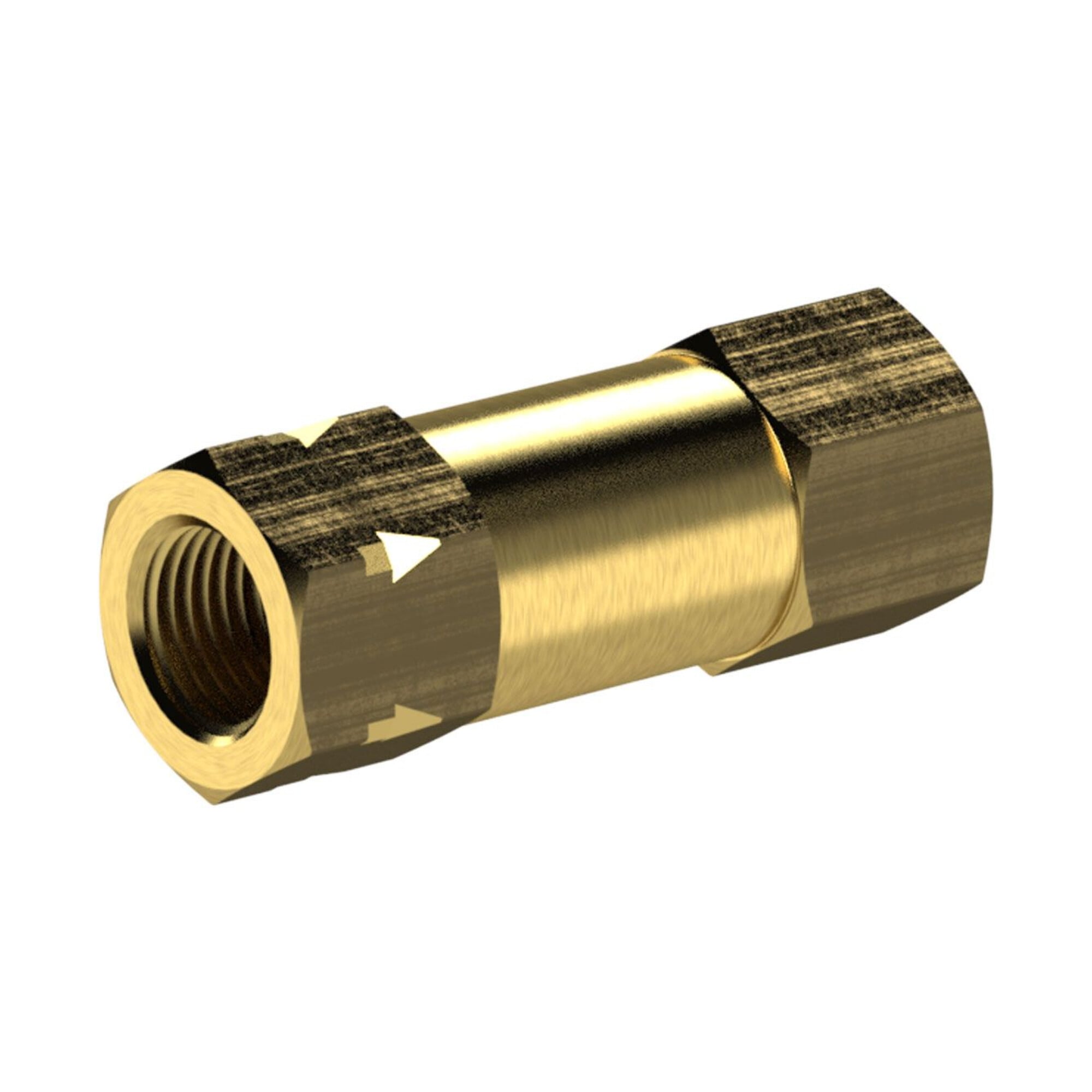 Riegler Rückschlagventil, Durchgangsform, MS, G 3/8 IG, 0,2 - 0,4 bar