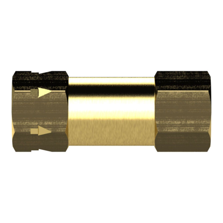 Riegler Rückschlagventil, Durchgangsform, MS, G 3/8 IG, 0,2 - 0,4 bar