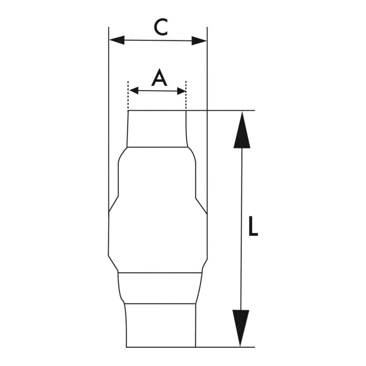 Riegler Rückschlagventil, leichte Bauweise, ES 1.4301, G 1 1/2, 0,03 bar